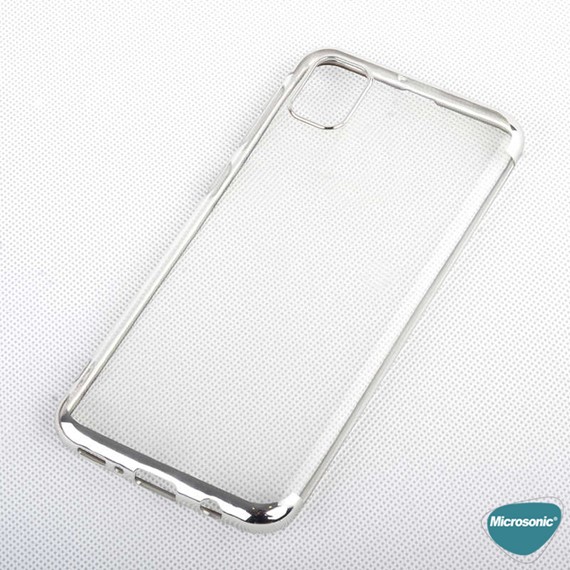 Microsonic Samsung Galaxy M31s Kılıf Skyfall Transparent Clear Gümüş 3