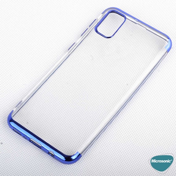 Microsonic Samsung Galaxy M31s Kılıf Skyfall Transparent Clear Mavi 3
