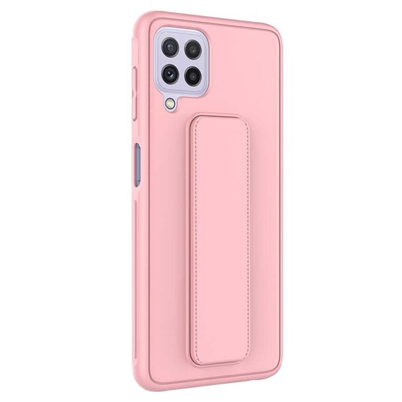 Microsonic Samsung Galaxy M22 Kılıf Hand Strap Pembe 2