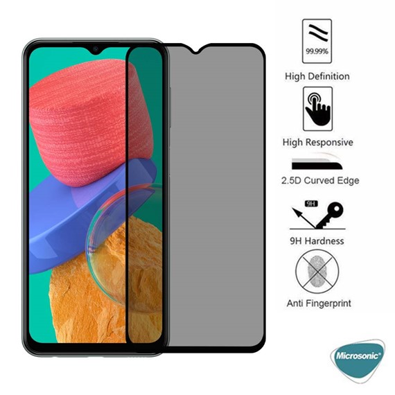 Microsonic TECNO Pova Neo Privacy 5D Gizlilik Filtreli Cam Ekran Koruyucu Siyah 3