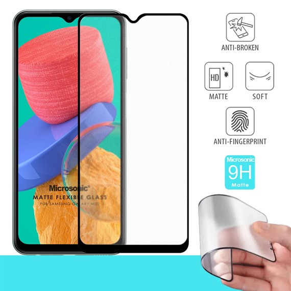 Microsonic Samsung Galaxy M33 Seramik Matte Flexible Ekran Koruyucu Siyah 1