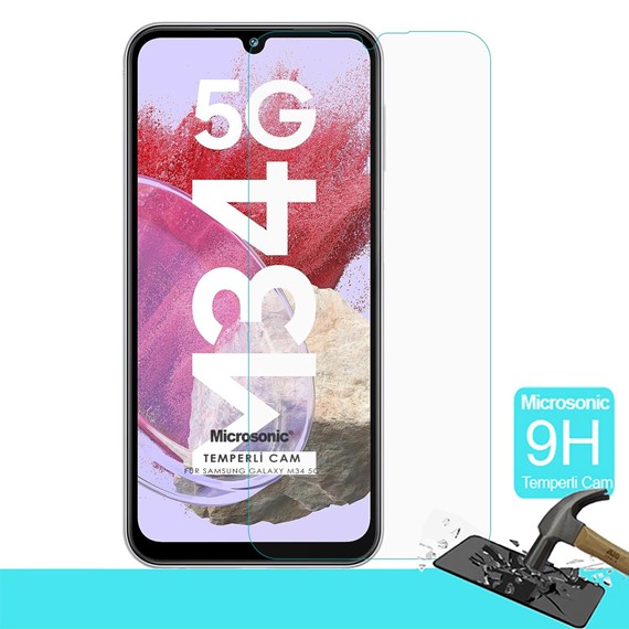 Microsonic Samsung Galaxy M34 5G Tempered Glass Cam Ekran Koruyucu 2