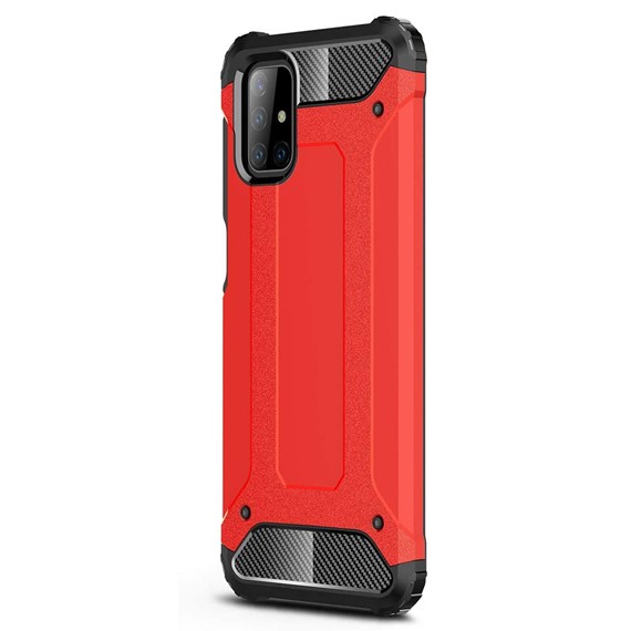 Microsonic Samsung Galaxy M51 Kılıf Rugged Armor Kırmızı 2