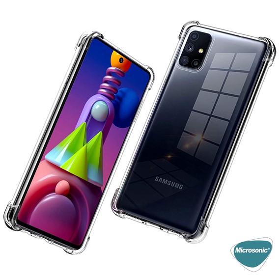 Microsonic Samsung Galaxy M51 Kılıf Shock Absorbing Şeffaf 3