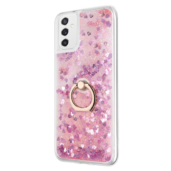 Microsonic Samsung Galaxy M52 Kılıf Glitter Liquid Holder Pembe 2