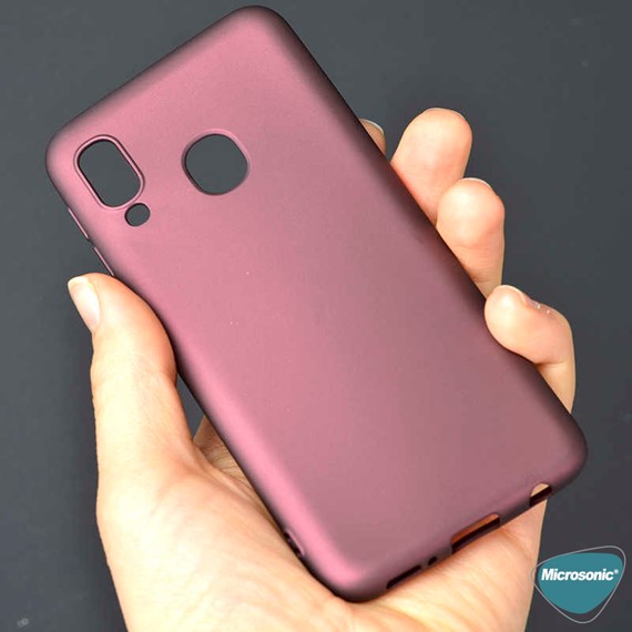 Microsonic Matte Silicone Samsung Galaxy M10s Kılıf Kırmızı 4