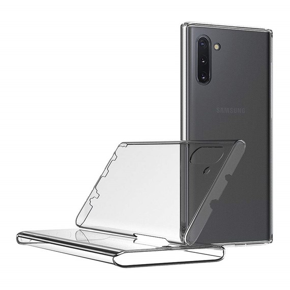 Microsonic Samsung Galaxy Note 10 Kılıf 6 tarafı tam full koruma 360 Clear Soft Şeffaf 3