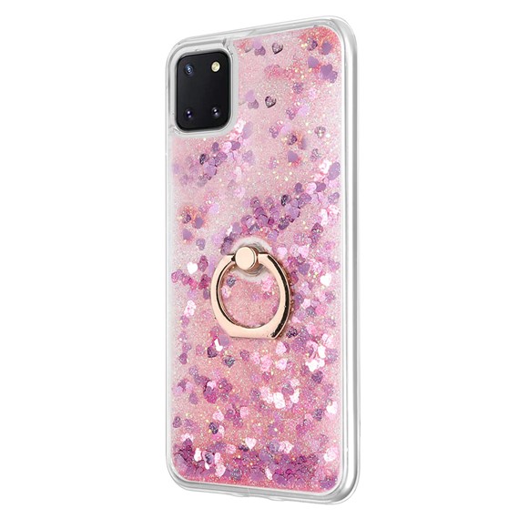 Microsonic Samsung Galaxy Note 10 Lite Kılıf Glitter Liquid Holder Pembe 2