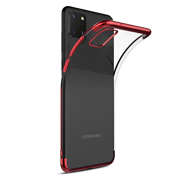 Microsonic Samsung Galaxy Note 10 Lite Kılıf Skyfall Transparent Clear Kırmızı 2
