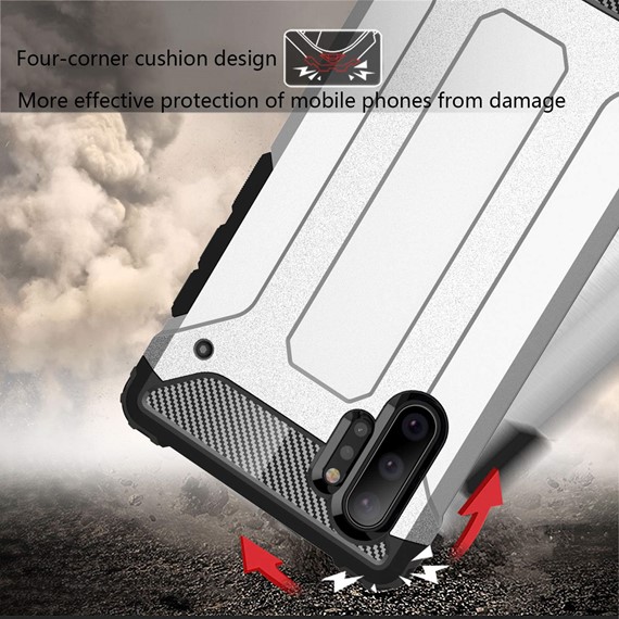 Microsonic Samsung Galaxy Note 10 Plus Kılıf Rugged Armor Kırmızı 3