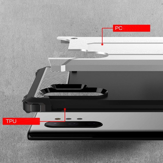 Microsonic Samsung Galaxy Note 10 Plus Kılıf Rugged Armor Mavi 4