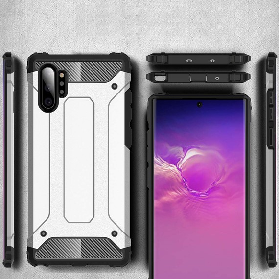 Microsonic Samsung Galaxy Note 10 Plus Kılıf Rugged Armor Kırmızı 5