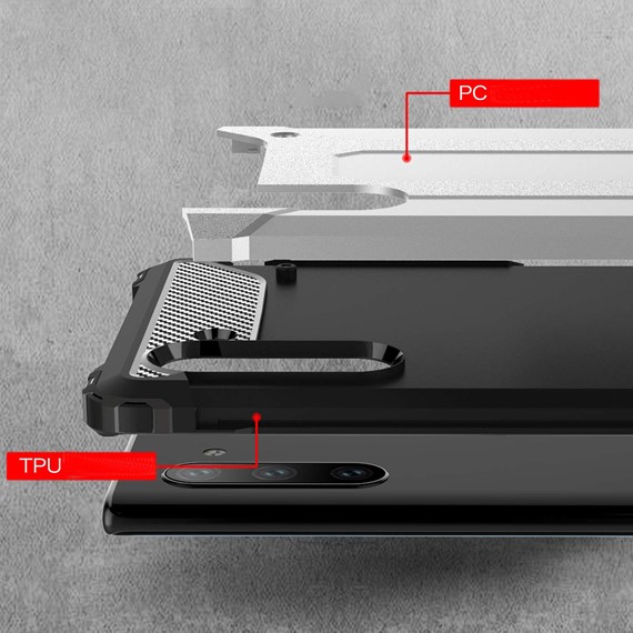 Microsonic Samsung Galaxy Note 10 Kılıf Rugged Armor Mavi 4