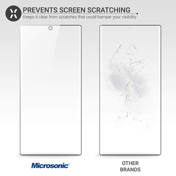 Microsonic Samsung Galaxy Note 10 Tam Kaplayan Temperli Cam Ekran Koruyucu Siyah 2