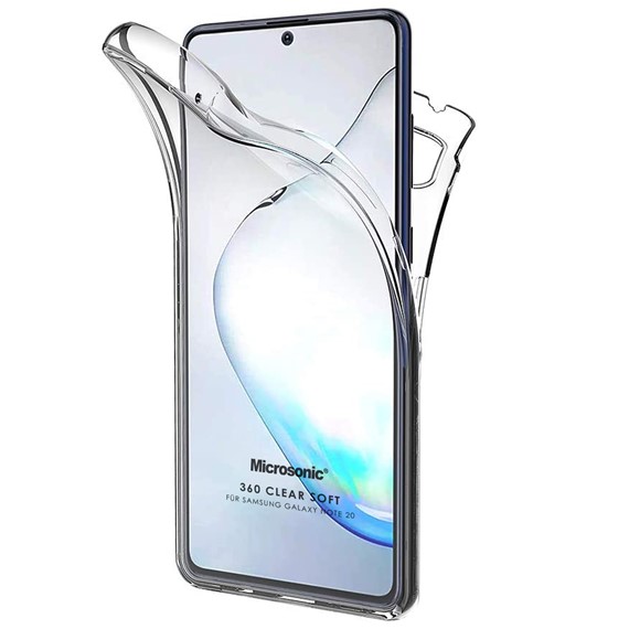 Microsonic Samsung Galaxy Note 20 Kılıf 6 Tarafı Tam Full Koruma 360 Clear Soft Şeffaf 1