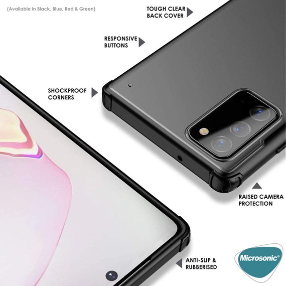 Microsonic Samsung Galaxy Note 20 Kılıf Frosted Frame Siyah 2