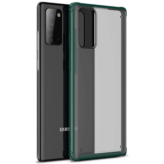 Microsonic Samsung Galaxy Note 20 Kılıf Frosted Frame Yeşil 1