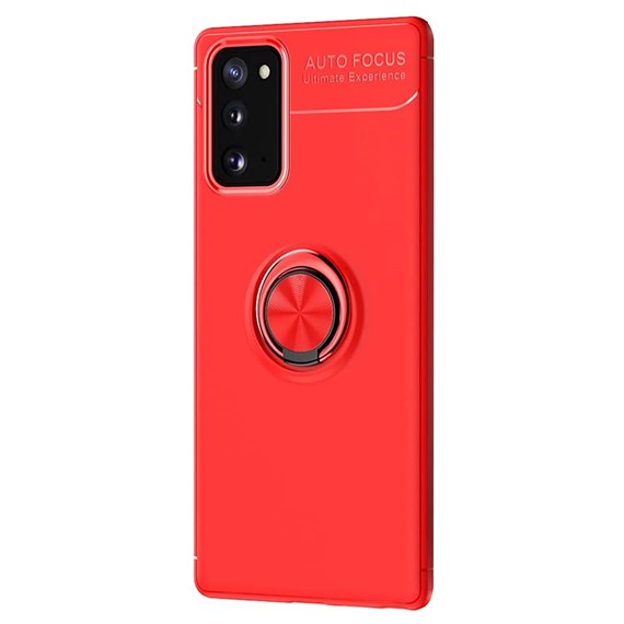 Microsonic Samsung Galaxy Note 20 Kılıf Kickstand Ring Holder Kırmızı 2
