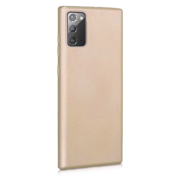 Microsonic Matte Silicone Samsung Galaxy Note 20 Kılıf Gold 2