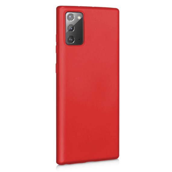 Microsonic Matte Silicone Samsung Galaxy Note 20 Kılıf Kırmızı 2