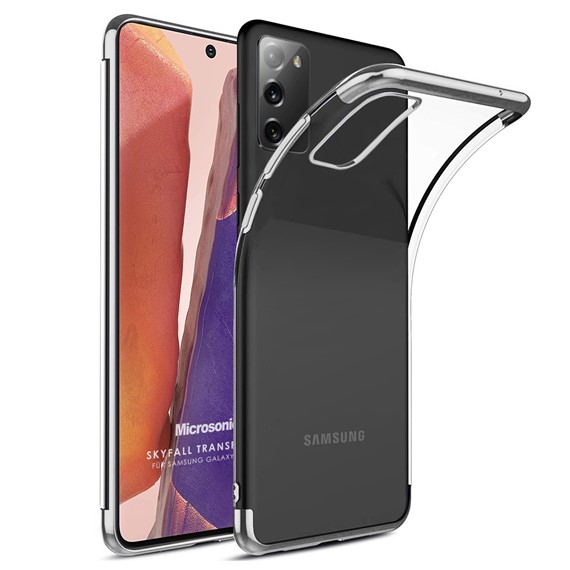 Microsonic Samsung Galaxy Note 20 Kılıf Skyfall Transparent Clear Gümüş 1