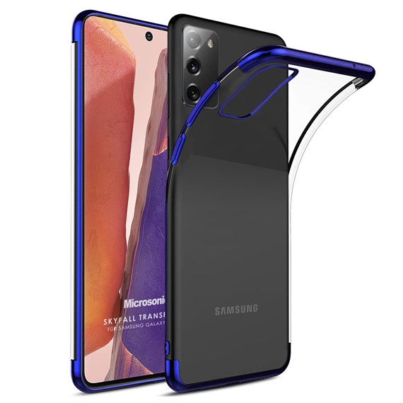 Microsonic Samsung Galaxy Note 20 Kılıf Skyfall Transparent Clear Mavi 1