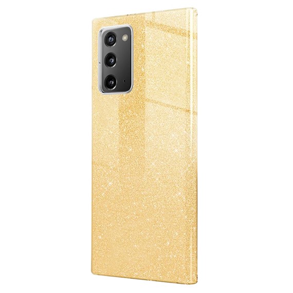 Microsonic Samsung Galaxy Note 20 Kılıf Sparkle Shiny Gold 2