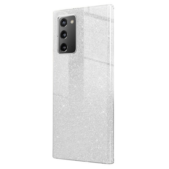 Microsonic Samsung Galaxy Note 20 Kılıf Sparkle Shiny Gümüş 2