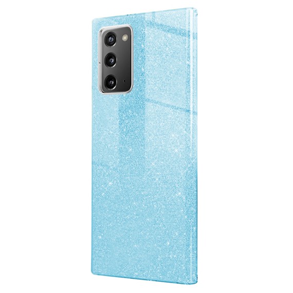 Microsonic Samsung Galaxy Note 20 Kılıf Sparkle Shiny Mavi 2