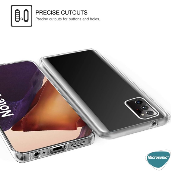 Microsonic Samsung Galaxy Note 20 Ultra Kılıf 6 Tarafı Tam Full Koruma 360 Clear Soft Şeffaf 4