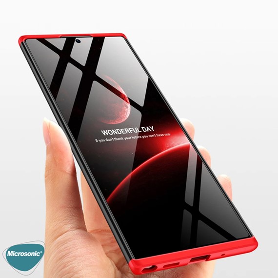 Microsonic Samsung Galaxy Note 20 Ultra Kılıf Double Dip 360 Protective Kırmızı 5