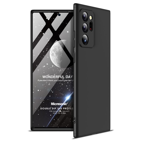 Microsonic Samsung Galaxy Note 20 Ultra Kılıf Double Dip 360 Protective Siyah 1