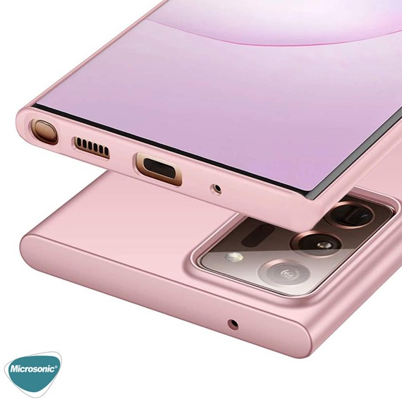 Microsonic Matte Silicone Samsung Galaxy Note 20 Ultra Kılıf Lacivert 4