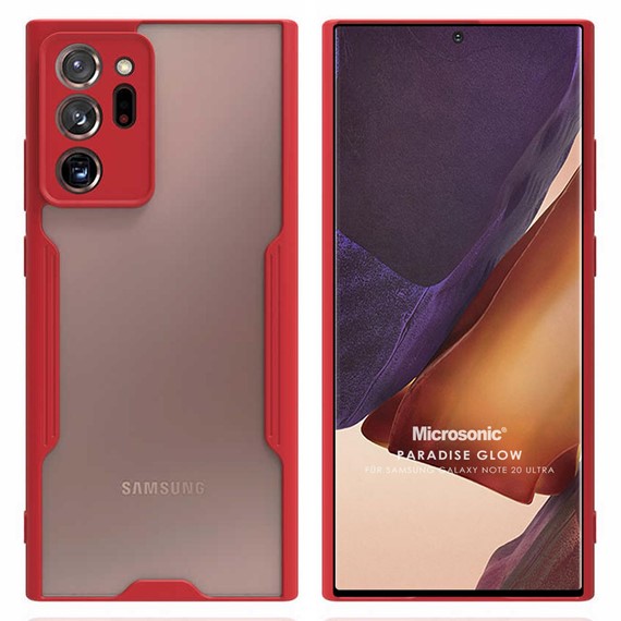 Microsonic Samsung Galaxy Note 20 Ultra Kılıf Paradise Glow Kırmızı 1
