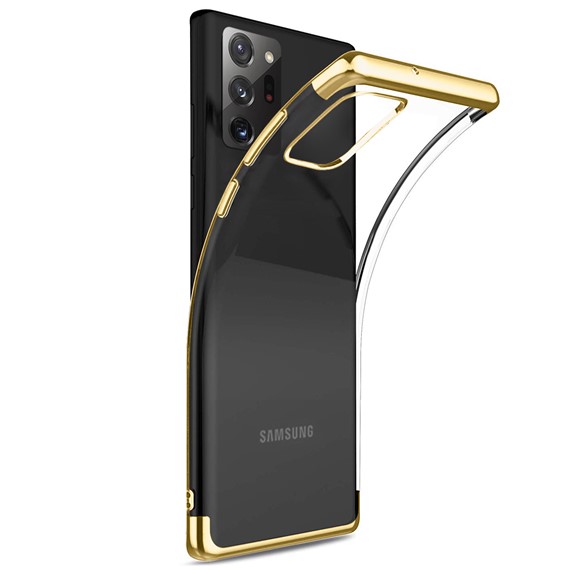 Microsonic Samsung Galaxy Note 20 Ultra Kılıf Skyfall Transparent Clear Gold 2