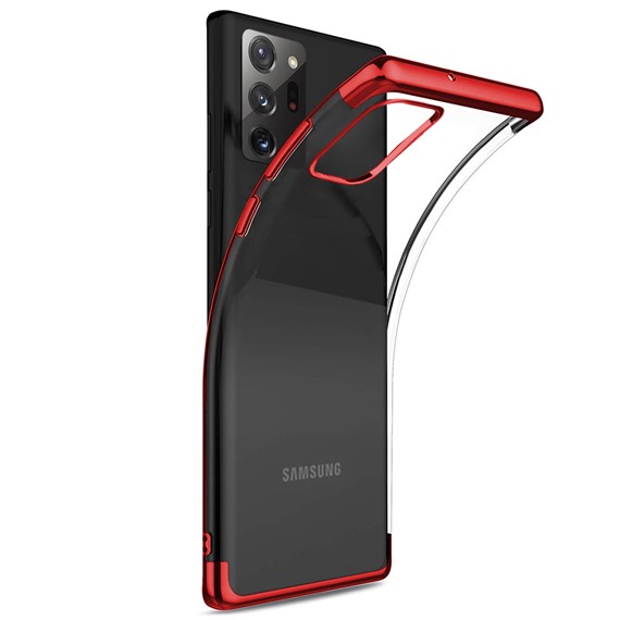 Microsonic Samsung Galaxy Note 20 Ultra Kılıf Skyfall Transparent Clear Kırmızı 2