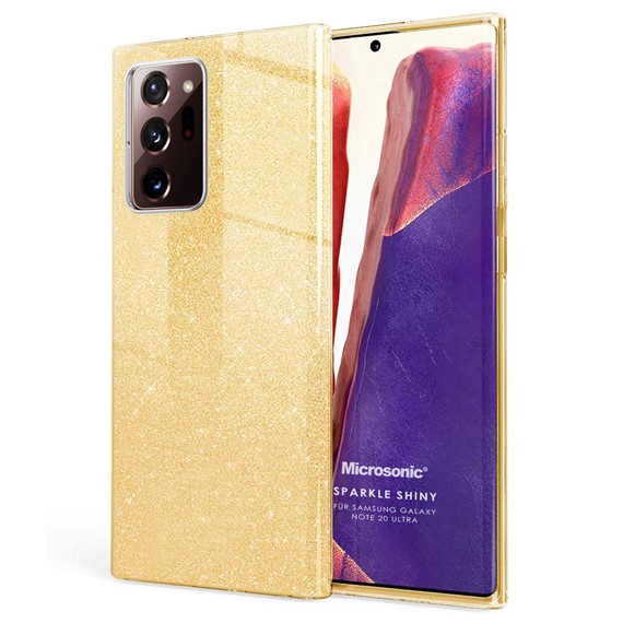 Microsonic Samsung Galaxy Note 20 Ultra Kılıf Sparkle Shiny Gold 1