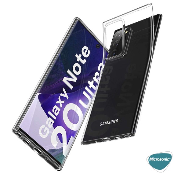 Microsonic Samsung Galaxy Note 20 Ultra Kılıf Transparent Soft Beyaz 5