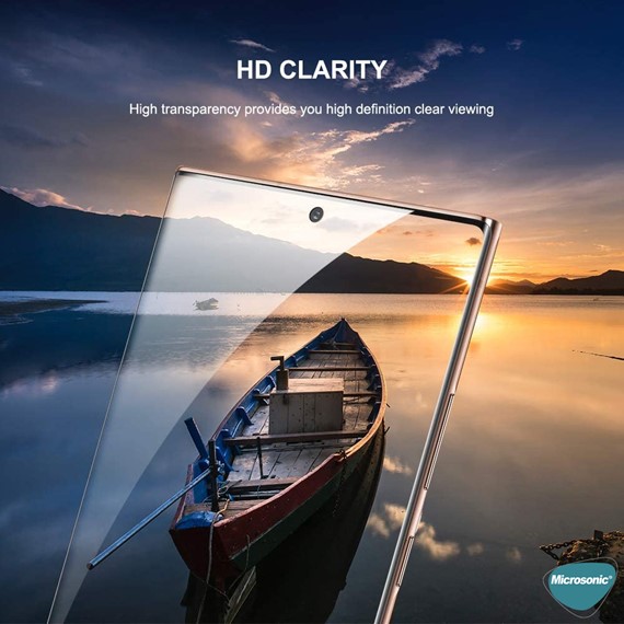 Microsonic Samsung Galaxy Note 20 Ultra Tam Kaplayan Temperli Cam Ekran Koruyucu Siyah 4