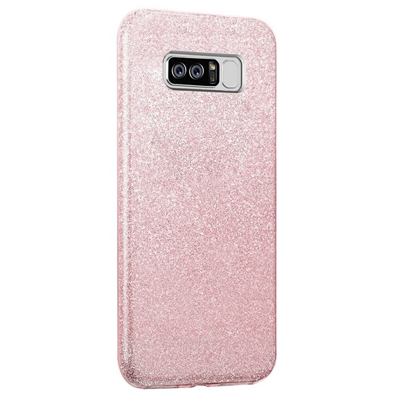 Microsonic Samsung Galaxy Note 8 Kılıf Sparkle Shiny Rose Gold 2