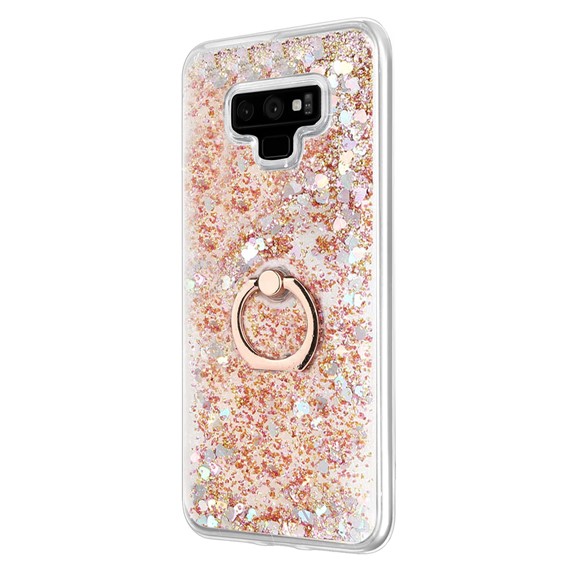 Microsonic Samsung Galaxy Note 9 Kılıf Glitter Liquid Holder Gold 2