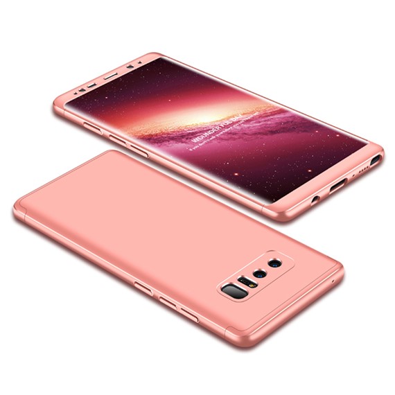 Microsonic Samsung Galaxy Note 8 Kılıf Double Dip 360 Protective Rose Gold 3