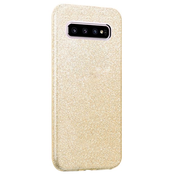 Microsonic Samsung Galaxy S10 Plus Kılıf Sparkle Shiny Gold 2