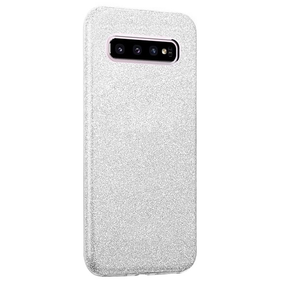 Microsonic Samsung Galaxy S10 Plus Kılıf Sparkle Shiny Gümüş 2