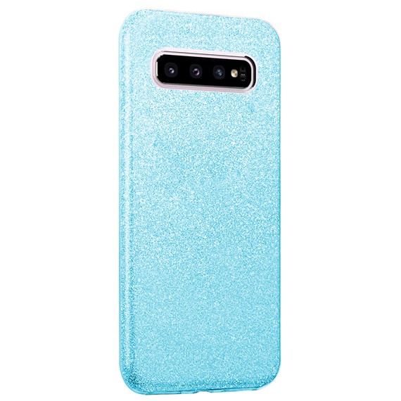 Microsonic Samsung Galaxy S10 Plus Kılıf Sparkle Shiny Mavi 2