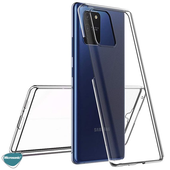 Microsonic Samsung Galaxy S10 Lite Kılıf 6 tarafı tam full koruma 360 Clear Soft Şeffaf 3