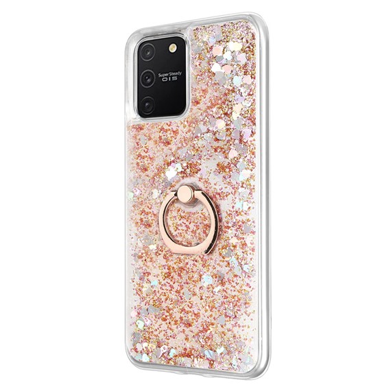 Microsonic Samsung Galaxy S10 Lite Kılıf Glitter Liquid Holder Gold 2