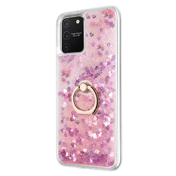 Microsonic Samsung Galaxy S10 Lite Kılıf Glitter Liquid Holder Pembe 2