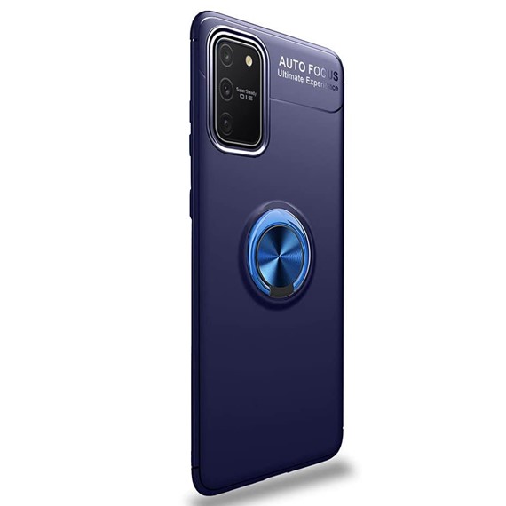 Microsonic Samsung Galaxy S10 Lite Kılıf Kickstand Ring Holder Lacivert 2