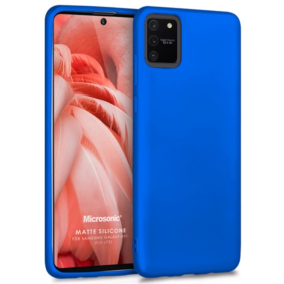 Microsonic Matte Silicone Samsung Galaxy S10 Lite Kılıf Mavi 1